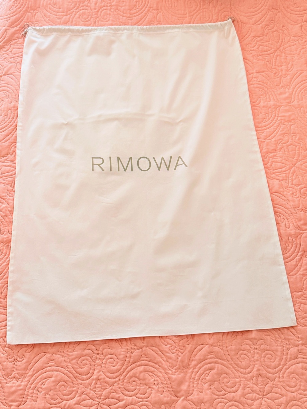 Authentic RIMOWA Large Dust Bag White Drawstring Luggage Storage Cover